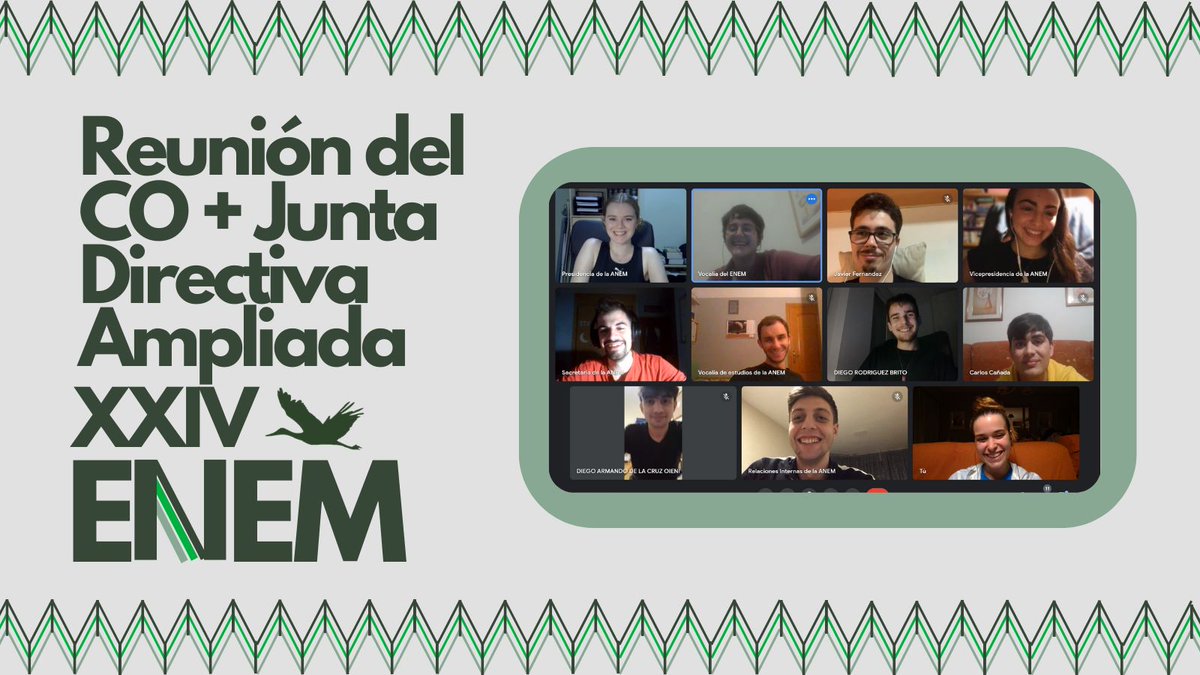 Ayer tuvimos reunión nuestra reunión de noviembre con la Junta Directiva Ampliada de la <a href="/ANEM_mat/">Asociación Nacional de Estudiantes de Matemáticas</a> 🫶🏻
