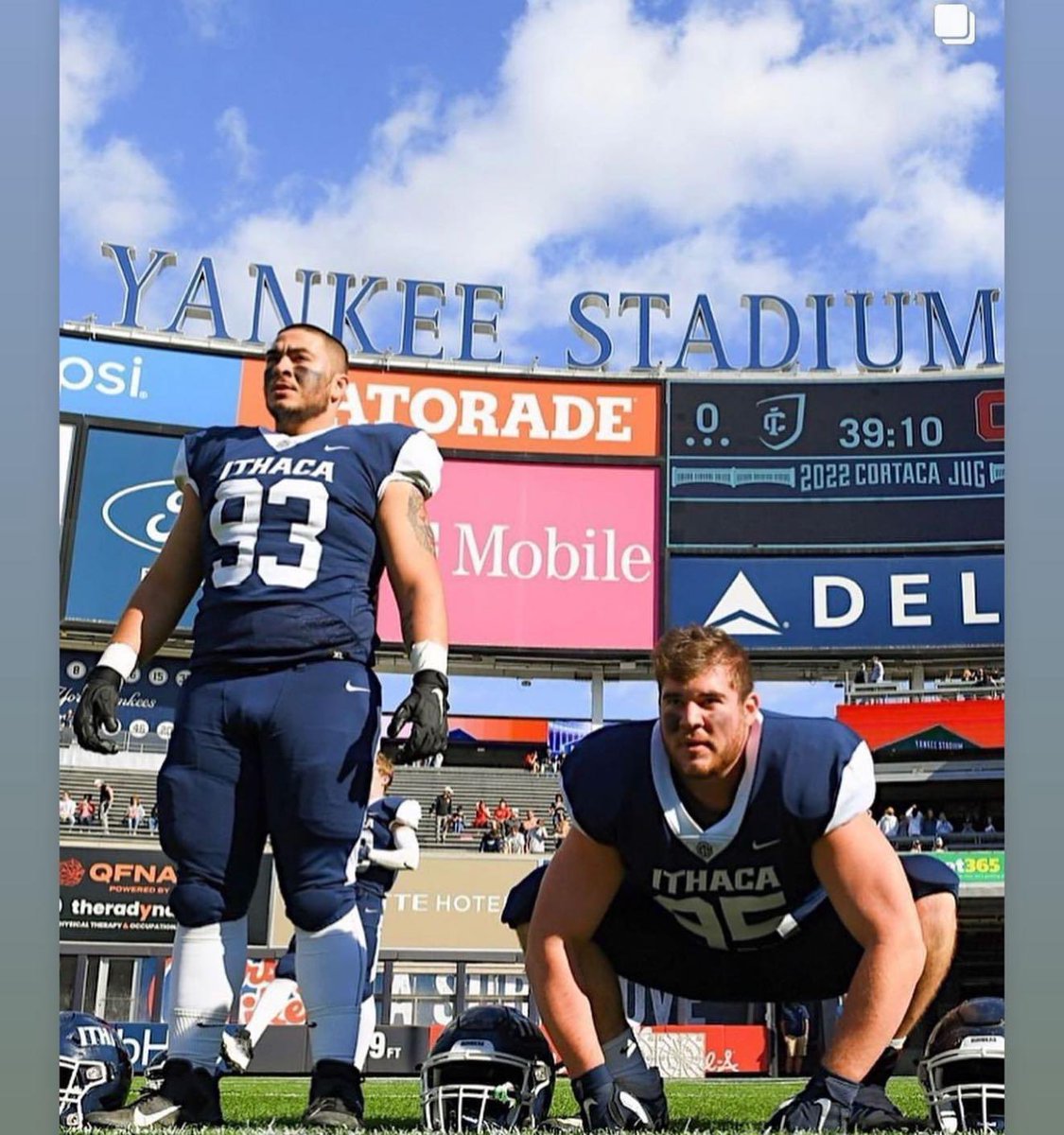 Alumni Alert <a href="/MalverneHS/">MHS</a> <a href="/MalverneUFSD/">Malverne UFSD</a>. Gerardo Delligatti and Ithaca football team finished the regular season undefeated. Cortica Jug game was held at Yankee Stadium this past Saturday. Once a Mule always a Mule. #gomules <a href="/JJ77Delligatti/">Gerardo Delligatti</a> <a href="/IthacaCollege/">Ithaca College</a> <a href="/keedalife/">kito lockwood</a>