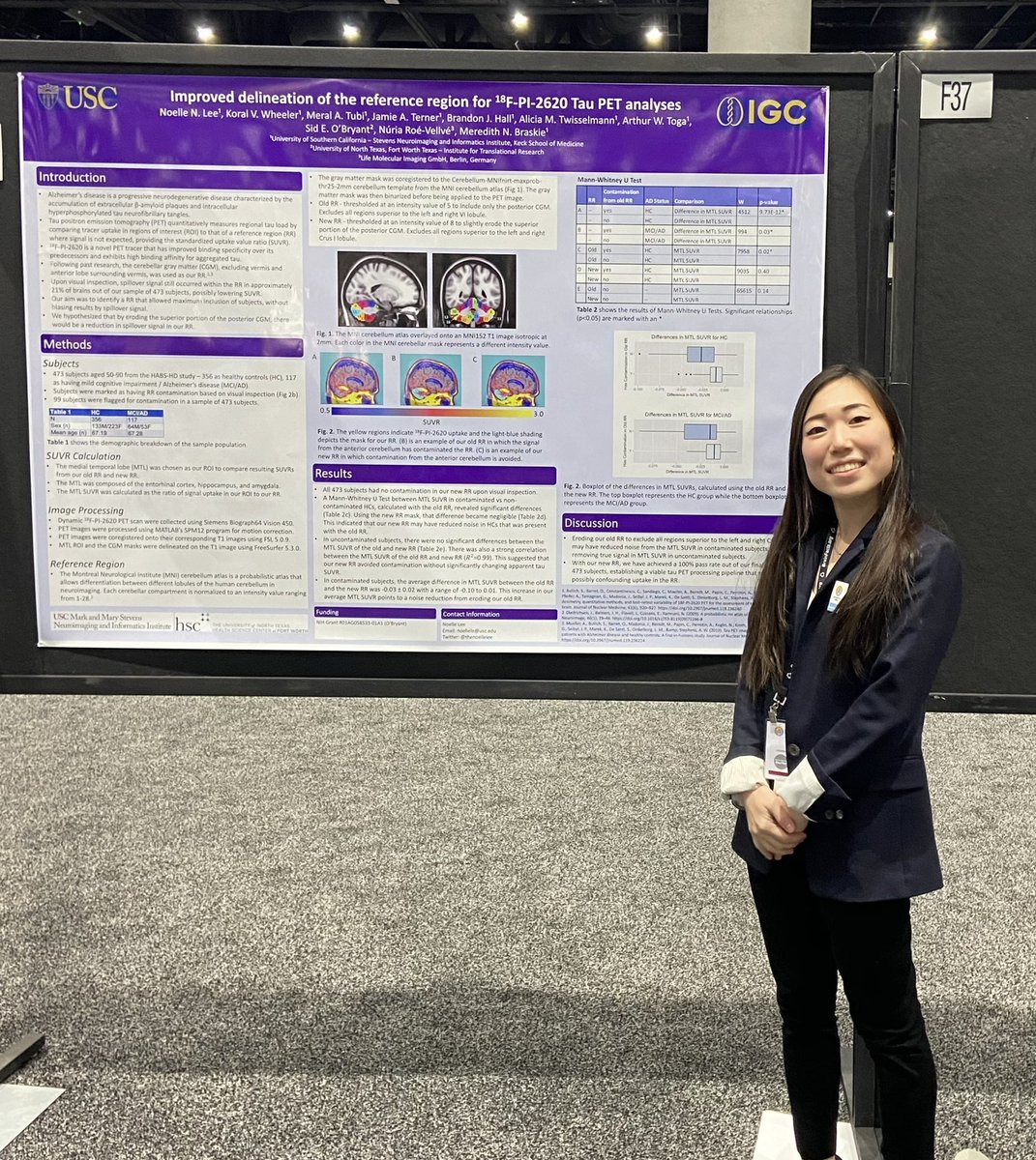 If you want to check out my poster or stop by to say hi, come to F38 today from 1-5 pm! 🤗 #sfn22 #sfn2022 #neuroscience #Alzheimer