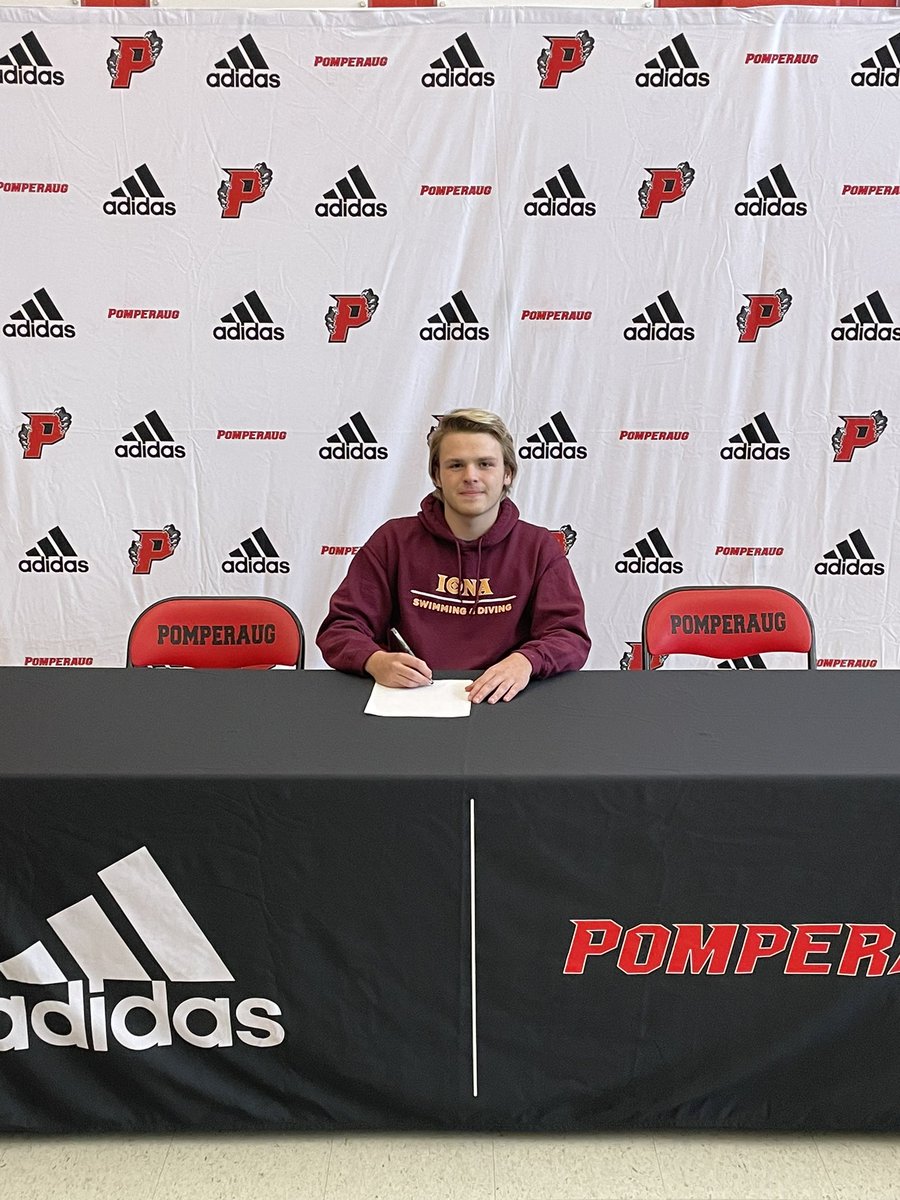 Pomperaugsports's tweet photo. Congratulations to Pomperaug’s Colin Martin on signing his NLI to swim at Iona University next year https://t.co/eLeW9XEhIj