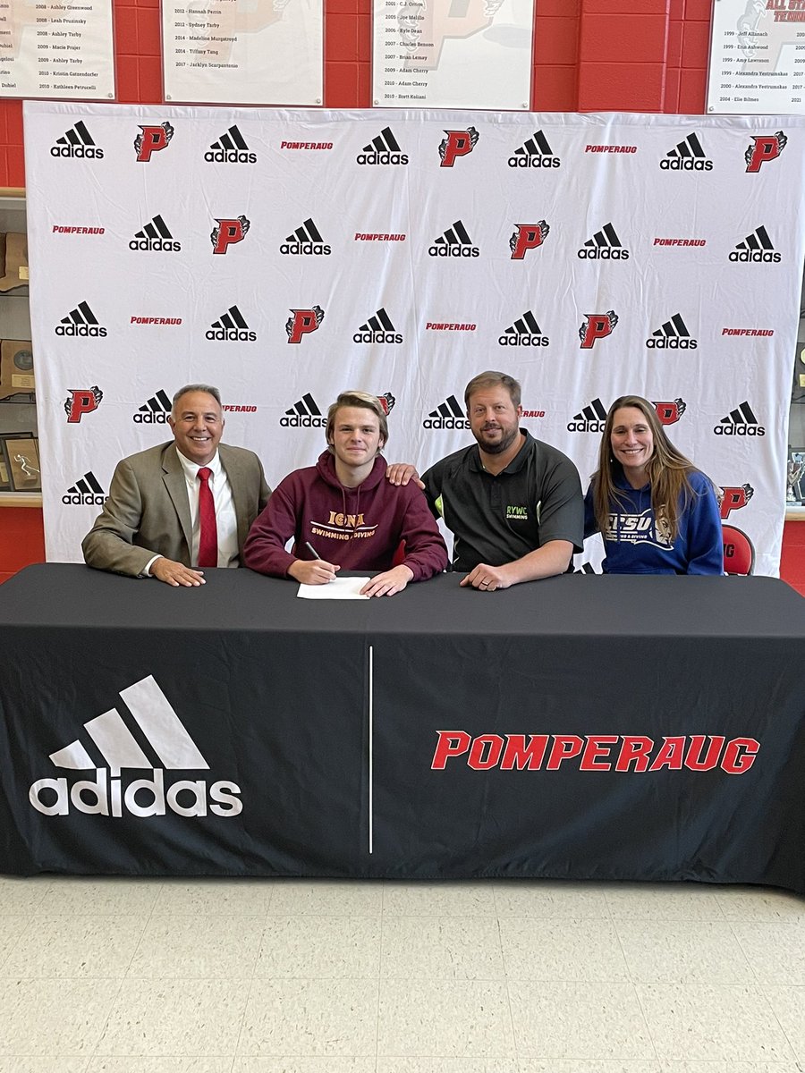Congratulations to Pomperaug’s Colin Martin on signing his NLI to swim at Iona University next year