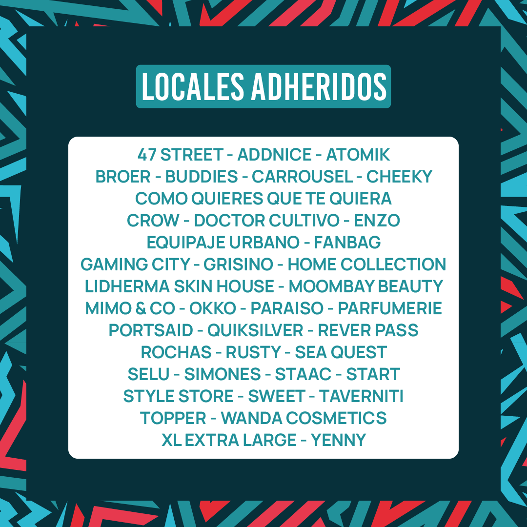 Del 14 al 18 de noviembre, ¡anticipá tus compras de navidad!

Te regalamos $5.000 en ¡appa! créditos con tu compra de $15.000 o más 💥

😎 ¡Tenés tiempo de usarlo hasta el 30 de noviembre! Promoción válida hasta agotar stock

Más información en promocionesshopping.com/shopping/abast…