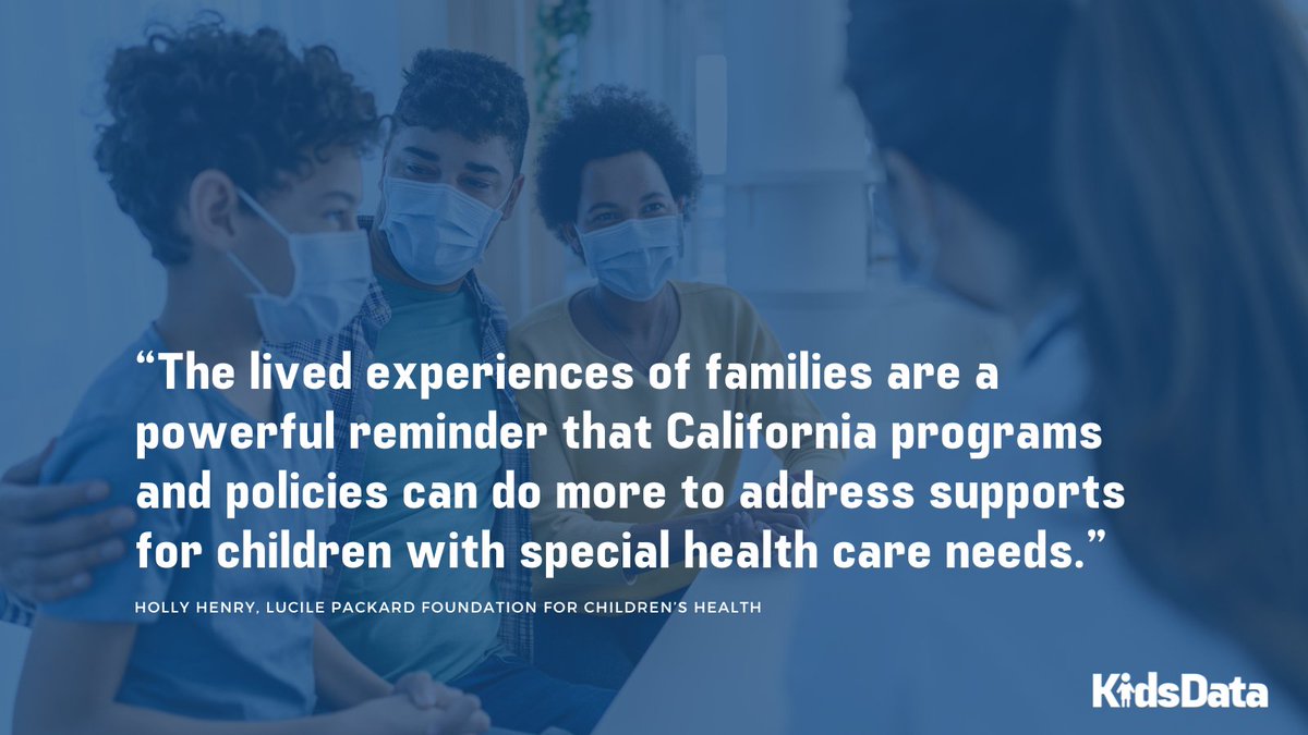KidsData (We're @KidsData on ALL the platforms) (@kidsdata) on Twitter photo “The lived experiences of families are a powerful reminder that #California programs and policies can do more to address supports for children with special health care needs.” - Holly Henry, <a href="/LPFCH/">Lucile Packard Foundation</a>
Read more: kidsdata.org/blog/?p=10522 “The lived experiences of families are a powerful reminder that #California programs and policies can do more to address supports for children with special health care needs.” - Holly Henry, <a href="/LPFCH/">Lucile Packard Foundation</a>
Read more: kidsdata.org/blog/?p=10522