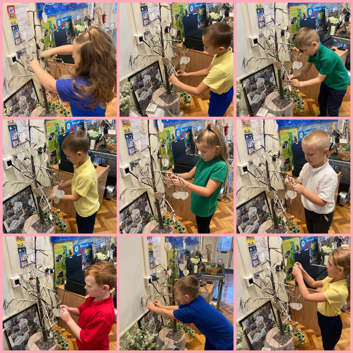 HolySpiritWA9's tweet photo. #Year2 respectfully added their special people to our remembrance tree today 💙🕊 #Respect #SchoolValue #RemembranceTree https://t.co/klfwVhugQ6