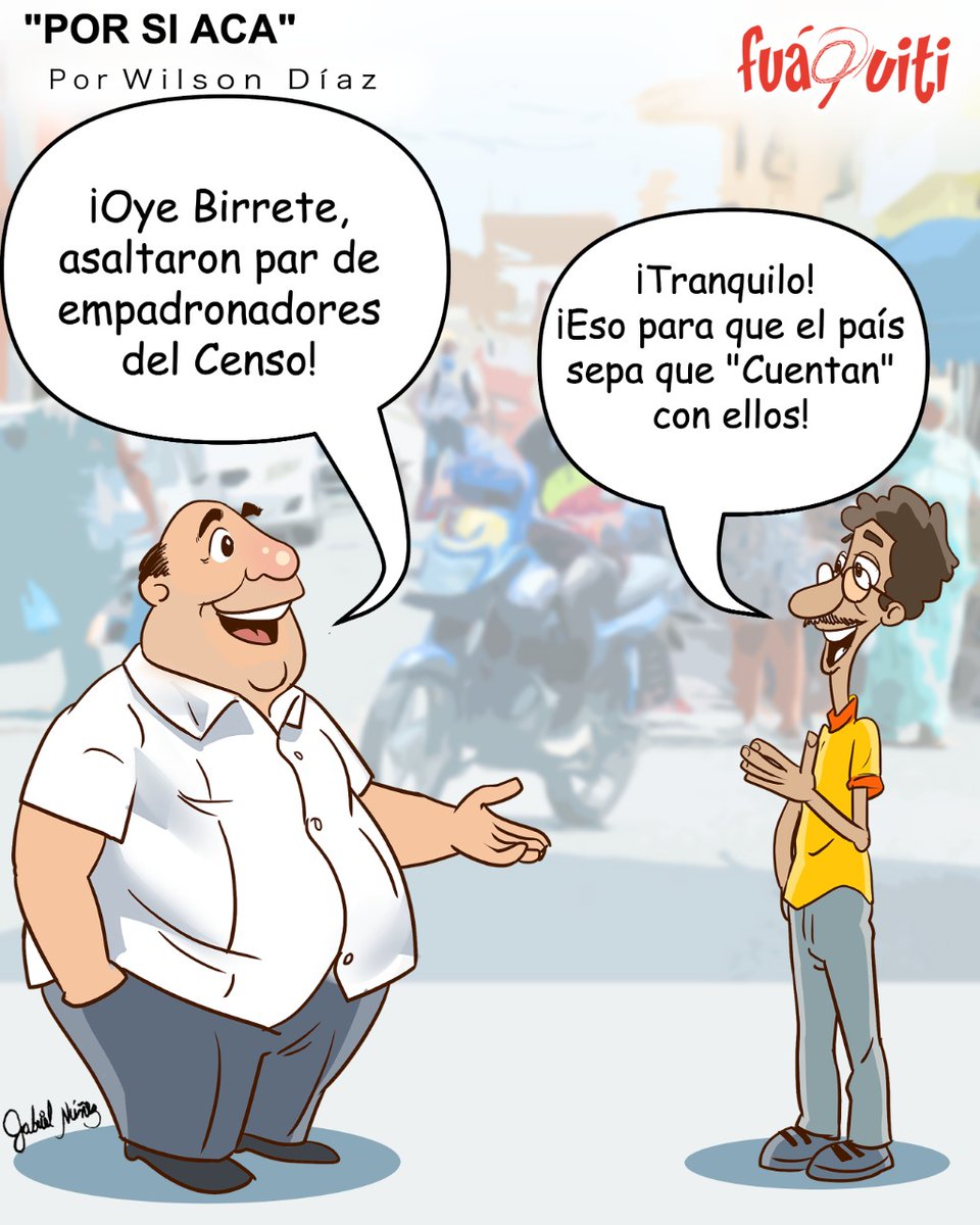 fuaquititv's tweet photo. Asaltaron par de empadronadores del #Censo 

#caricaturasfuaquiti #fuaquititv #CaricaturaDelDía #Censonacional https://t.co/h7hYaUdk6w