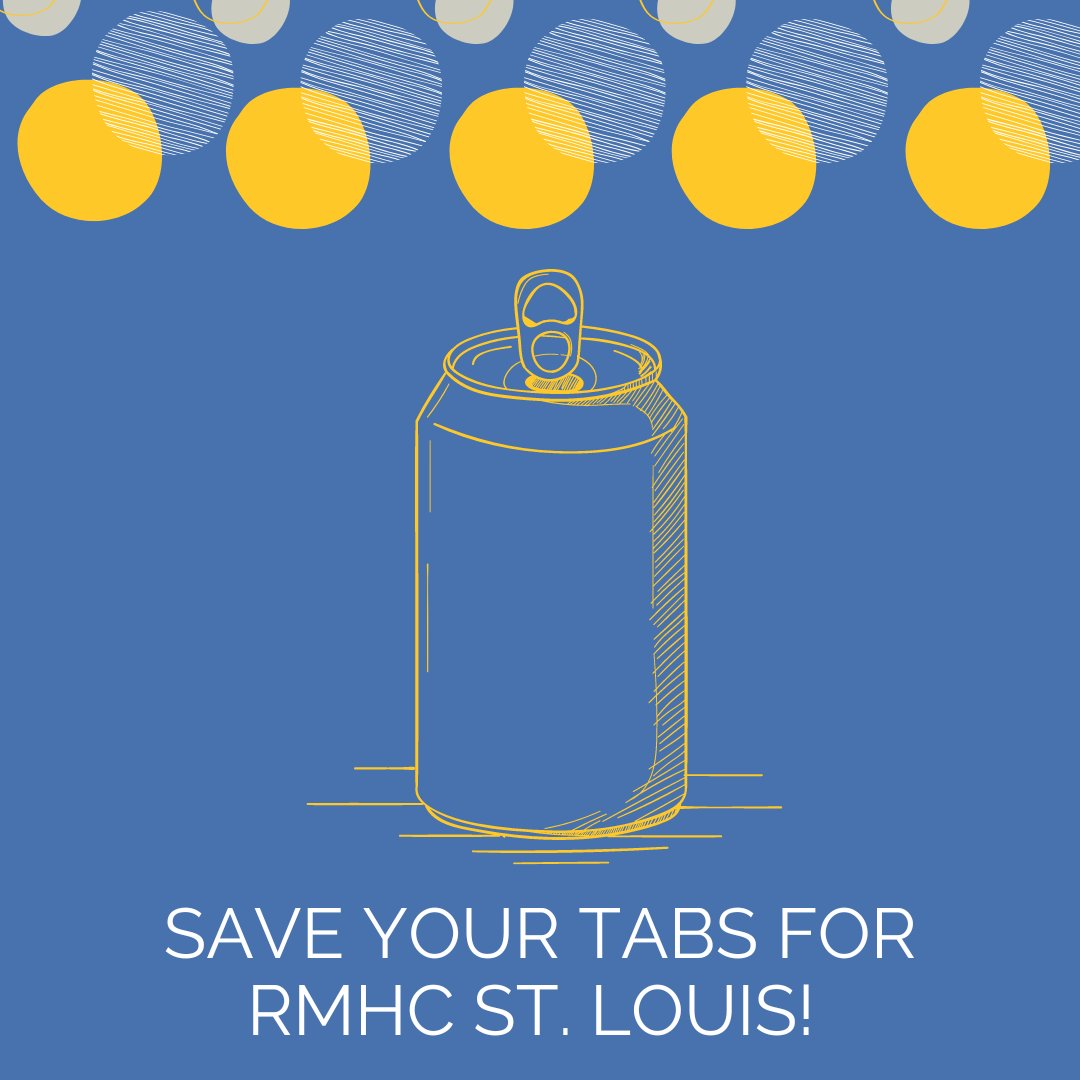 Happy Tuesday! Continue to keep saving those TABS for RMHC St. Louis. #rmhcstl #tabtoptuesday #recycle