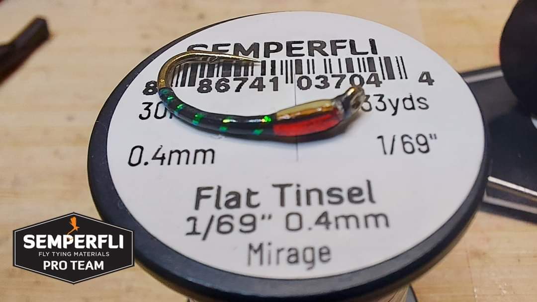 kevinsheridan47's tweet photo. Mirage Rib Buzzer with @semperfli
Black Waxed Thread
Mirage Flat Tinsel
Red Holographic Flat Tinsel
Ginger Inferno Goose Biots
#flytying @GAIAGameAngling https://t.co/Ig0JdtY73G
