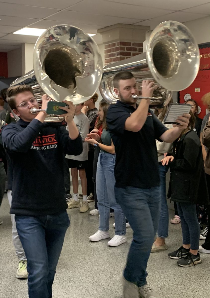 WarwickPR's tweet photo. Celebratory parade for our amazing band during flex today!

***UPDATE*** The celebratory community parade for the marching band has been postponed due to weather. It has been rescheduled for Monday, November 21st at 5:00PM. https://t.co/XlBOMABZ8Y