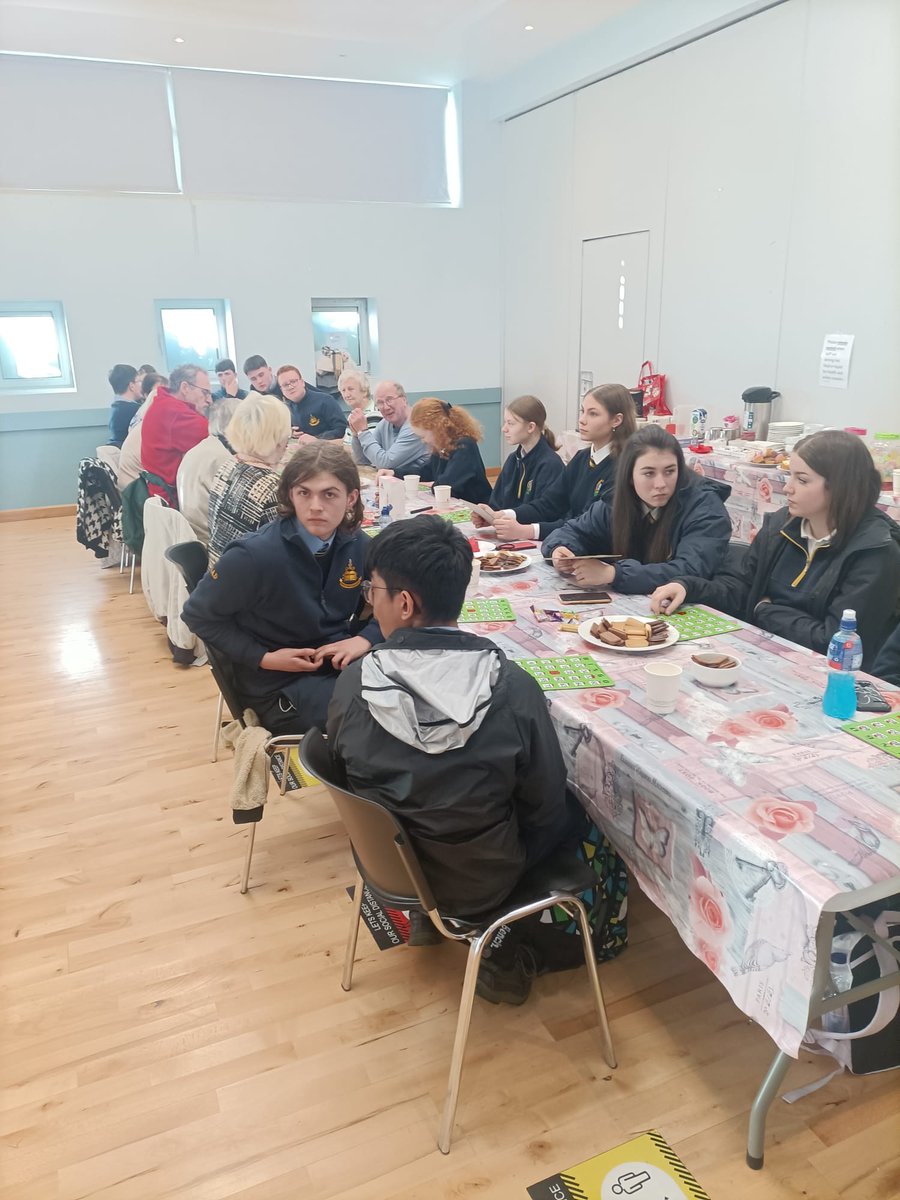 Kelly93Sarah's tweet photo. Today our @TYMoylePark volunteered in Knockmitten Community Centre. They had great fun playing Bingo with the seniors and connecting with the wider community. They are looking forward to going back on Friday.@moylepark #community #seniors #bonding https://t.co/LGPx1itH0m