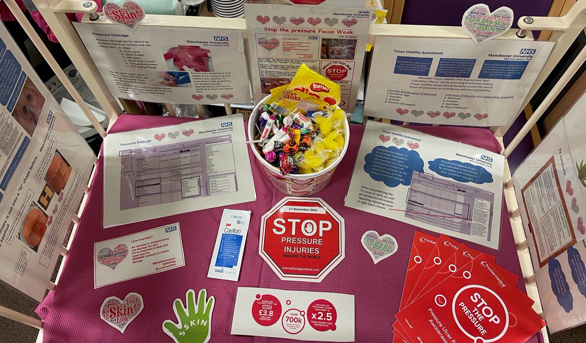 A huge well done to new born services NICU on their fantastic tissue viability stand for #Stopthepressure week 🎉 amazing work <a href="/RMCHosp/">RMCHosp</a> @RMCH_Crit_Care Can you discuss any of the themes shown? tweet us your questions