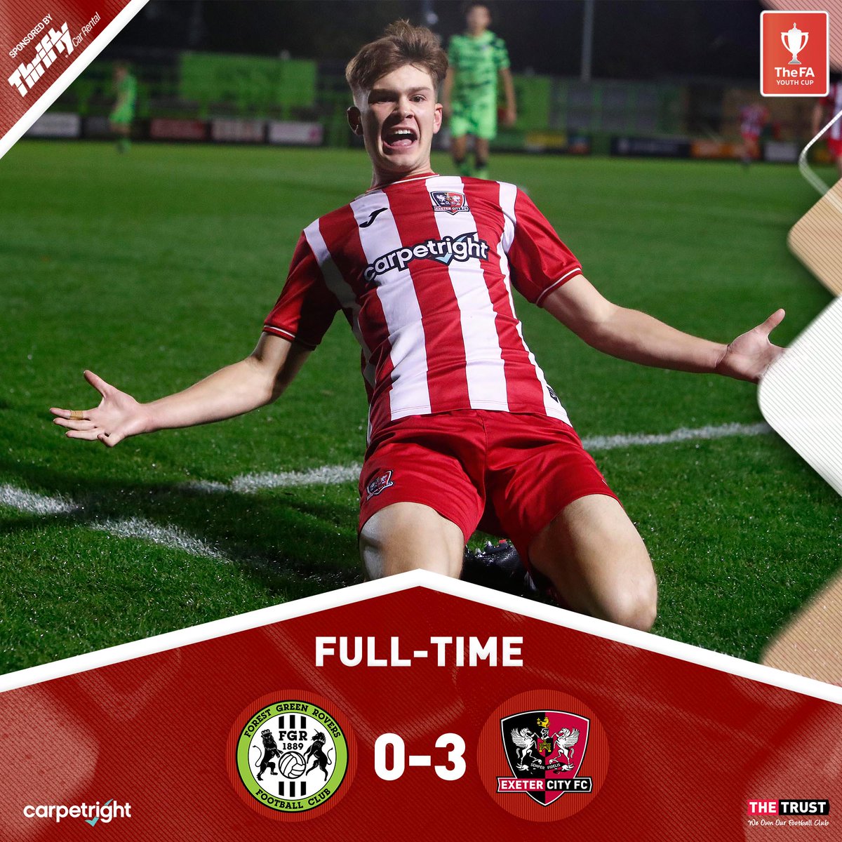 ⏱FULL-TIME: FGR 0️⃣ City 3️⃣

City progress through to the third round of the FA Youth Cup after goals from George Spencer, Pedro Borges and Mitch Beardmore.

#ECFC #OneGrecianGoal