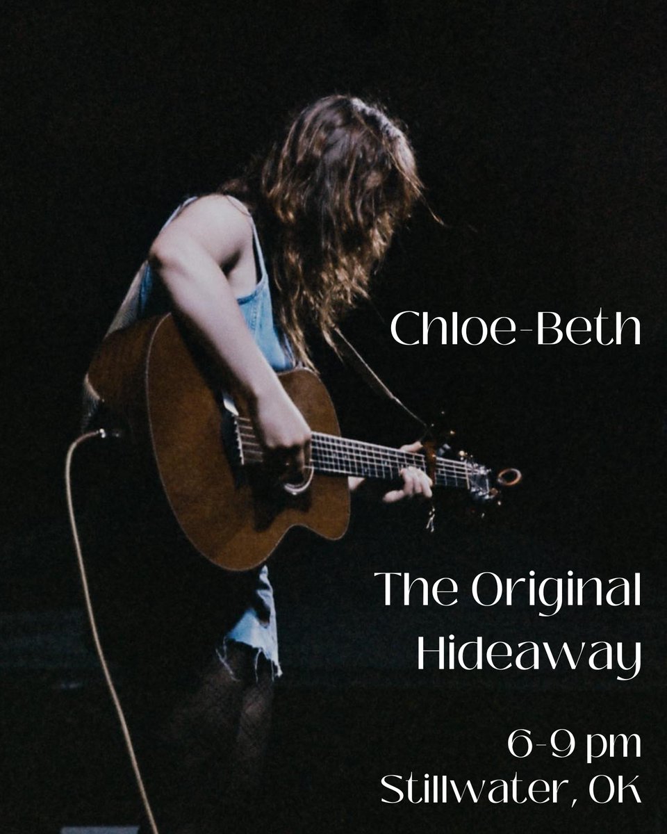 The Hideaway is hosting our monthly live music event this Thursday the 17th at 6pm. Come support our local artist Chloe Beth :)