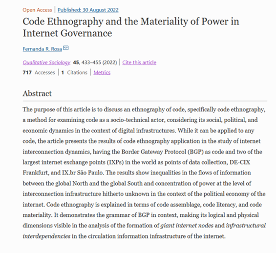 fefe_rosa's tweet photo. I'm thrilled to share that my article on code ethnography is out! The goal is to enroll code in social science research, attentive to the fact that physical and logical artifacts are inseparable and should be addressed together in order to decolonize our understanding of 1/2 https://t.co/PmutACuoMG
