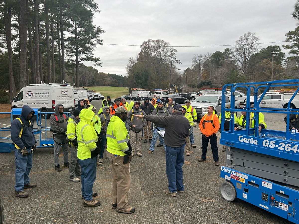 Today we pulled away from the job sites and held several training sessions. Safety is very important to us, we want everyone to return home safely every day!