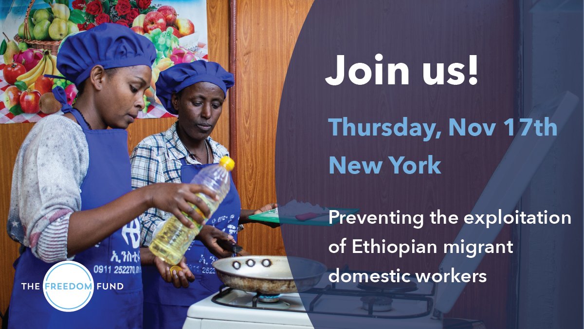 Large numbers of Ethiopian women continue to migrate to the Middle East for work despite risks of abuse &amp; trafficking because recruiters fail their responsibility for clients' safety.

➡️ Join our in-person discussion in New York on Thurs, Nov 17 at 3pm!

eventbrite.com/e/preventing-t…