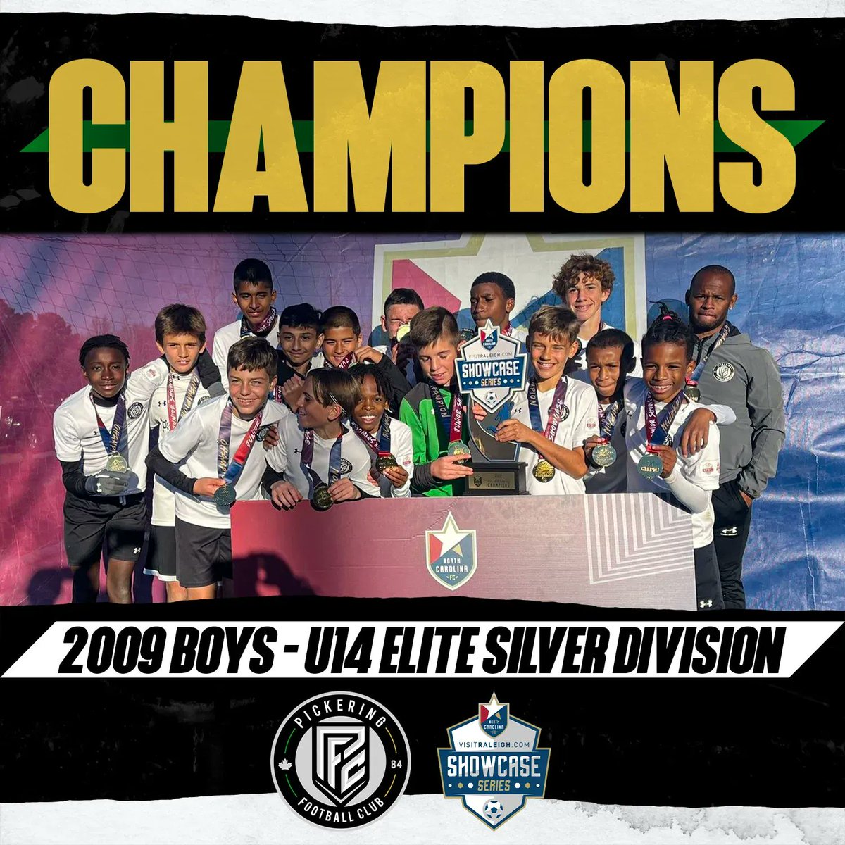 PickeringFC's tweet photo. CHAMPIONS!!!!!!!!!🏆🥇

Congratulations to our 2009 OPDL Boys for winning the https://t.co/LyPZlO7uR4 Boys Jr Showcase - U14 Boys Elite Silver Division Championship this past weekend 👏 👏 👏 

#PFCproud #Dare2Compare #DestinationClub https://t.co/MxBUThd4cE
