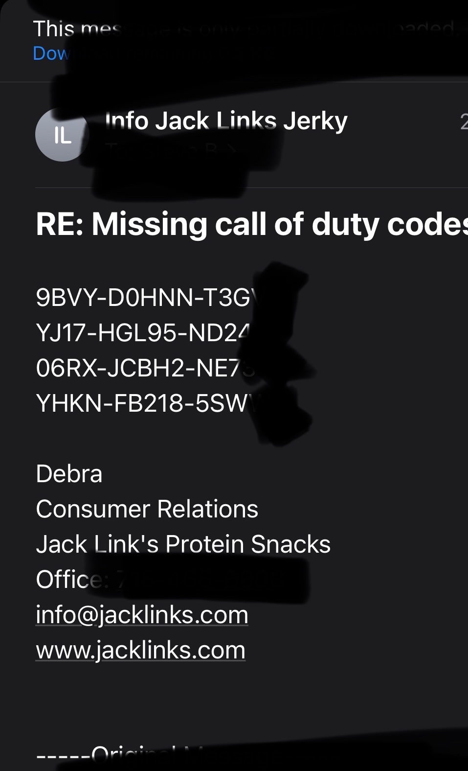 Exotism on Twitter "Free Jack Links mw2 codes that were just emailed