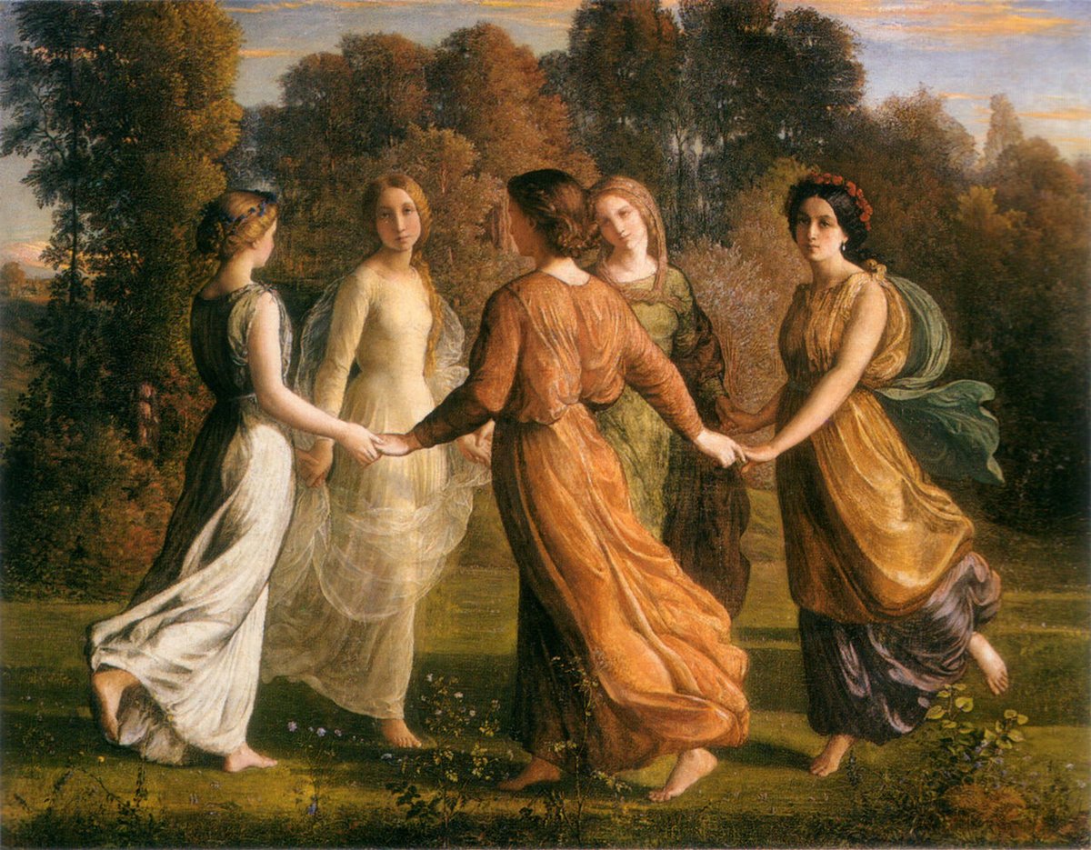 wikivictorian's tweet photo. Poem of the Soul - Sunrays, by French painter Louis Janmot (1853). Museum of Fine Arts of Lyon. https://t.co/g6cg7groUf