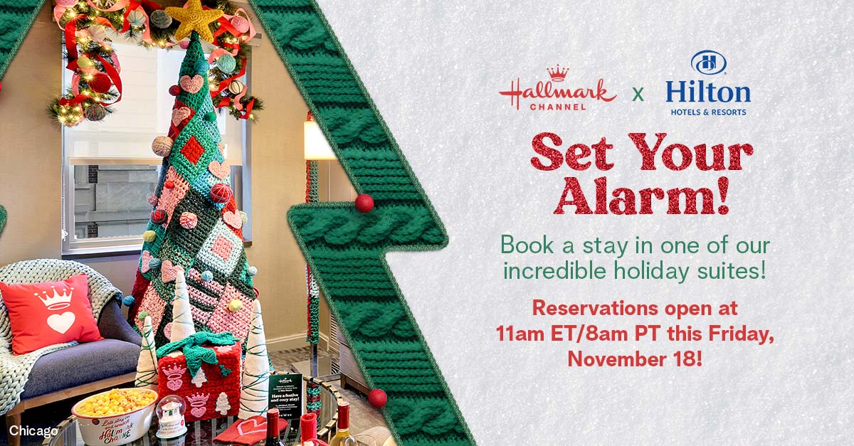 Hallmark Channel on X: Major news! 🚨 Want to experience the magic of the  holidays?! @HiltonHotels & @Hallmarkchannel are bringing Hallmark  Channel Christmas to life by giving you the chance to stay