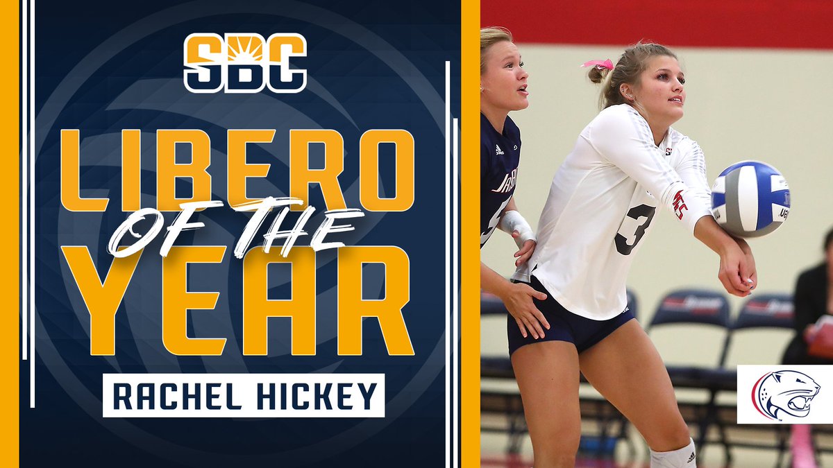 𝗟𝗜𝗕𝗘𝗥𝗢 𝗢𝗙 𝗧𝗛𝗘 𝗬𝗘𝗔𝗥.

<a href="/rachel7300/">Rachel Hickey</a> of <a href="/SouthAlabamaVB/">South Alabama Volleyball🏐</a> averaged 4.00 digs per set and charted double-digit digs in 15 of 16 Sun Belt matches. She is the #SunBeltVB Libero of the Year. ☀️ 🏐

📰 » sunbelt.me/3hyEqUG