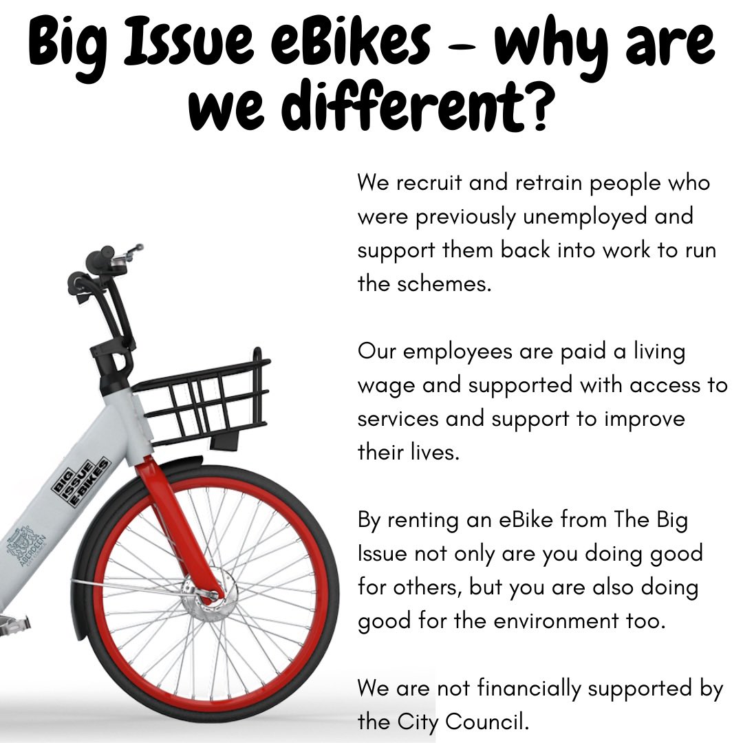 BigIssue eBikes tweet media