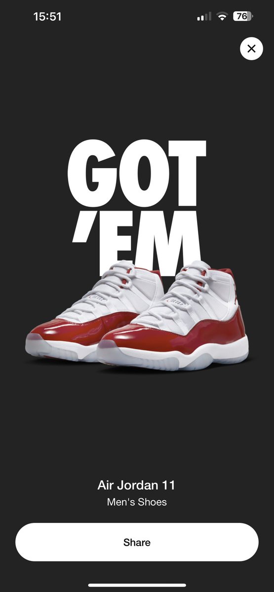 JRock1189's tweet photo. @SnkrsStock Got ‘em https://t.co/3d6Fezihlj