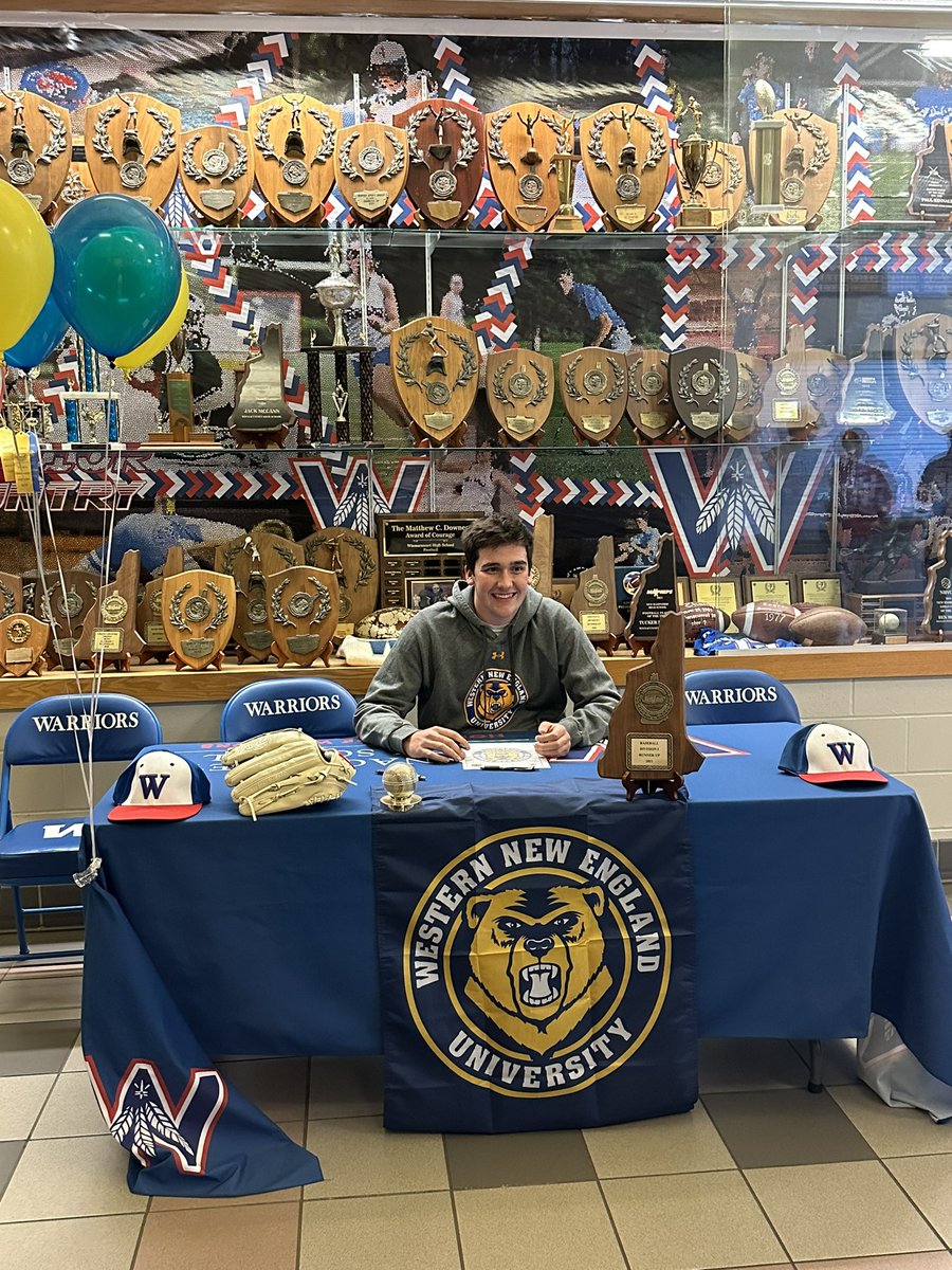 WinaWarBaseball's tweet photo. Congrats to our very own @JasonPince21 for his commitment to @WNE_Baseball. #warriorpride @JayPinceSMG @Winnawar https://t.co/lEE4q2bsKo