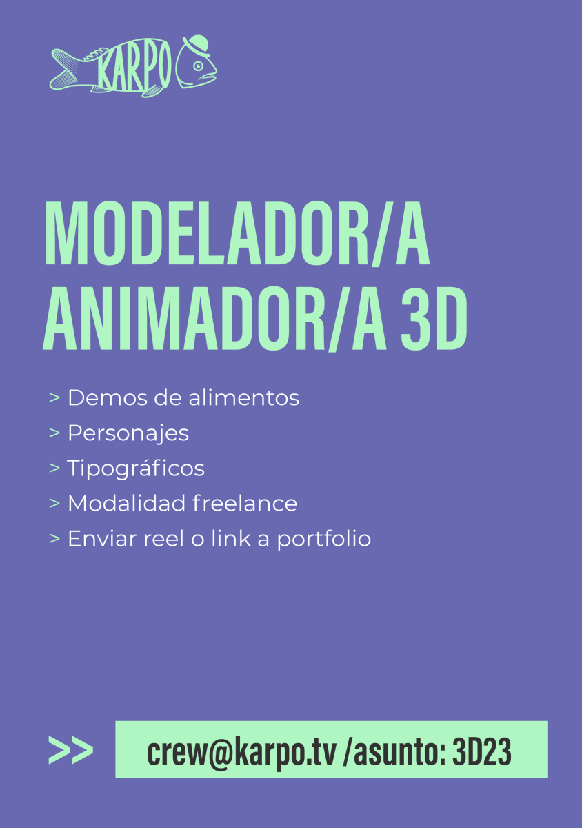 karpo's tweet photo. Mandanos link a portfolio o reel online al mail y asunto correspondiente a cada rol. 100% freelance. 
Esperamos tu mail. https://t.co/AzQgGWemdN