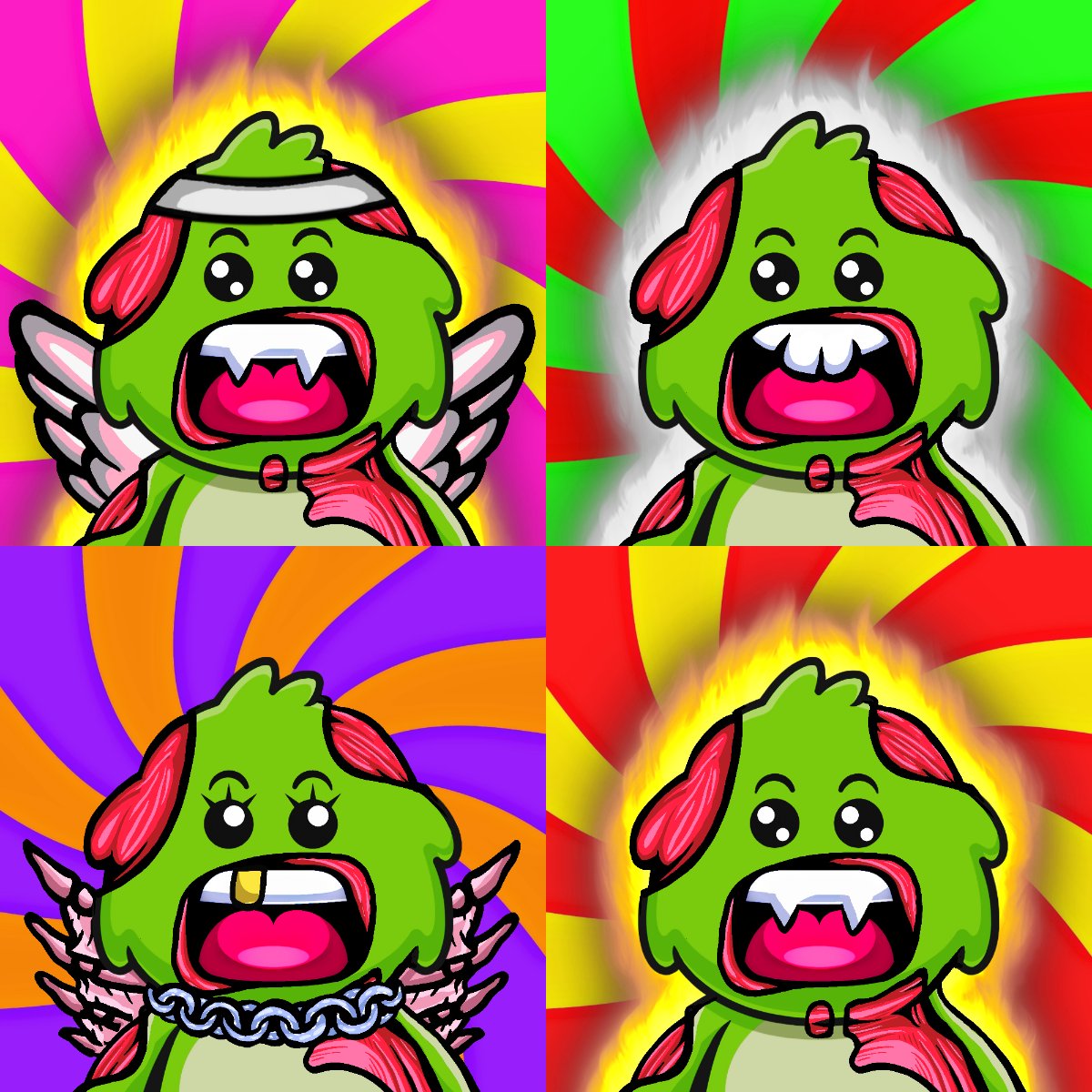 🎁 LEGENDARY GIFT 🎁

Did you know that there are 50 Zombie Chonks? Hiding among 25,000 average Chonks? 🧐

Today might be your lucky day! 👀

Like, follow &amp; retweet and maybe you'll receive one of these four in 24 hours. 🍀

#Enjin #NFT #NFTs #NFTCommunity #NFTGiveaway #FreeNFT