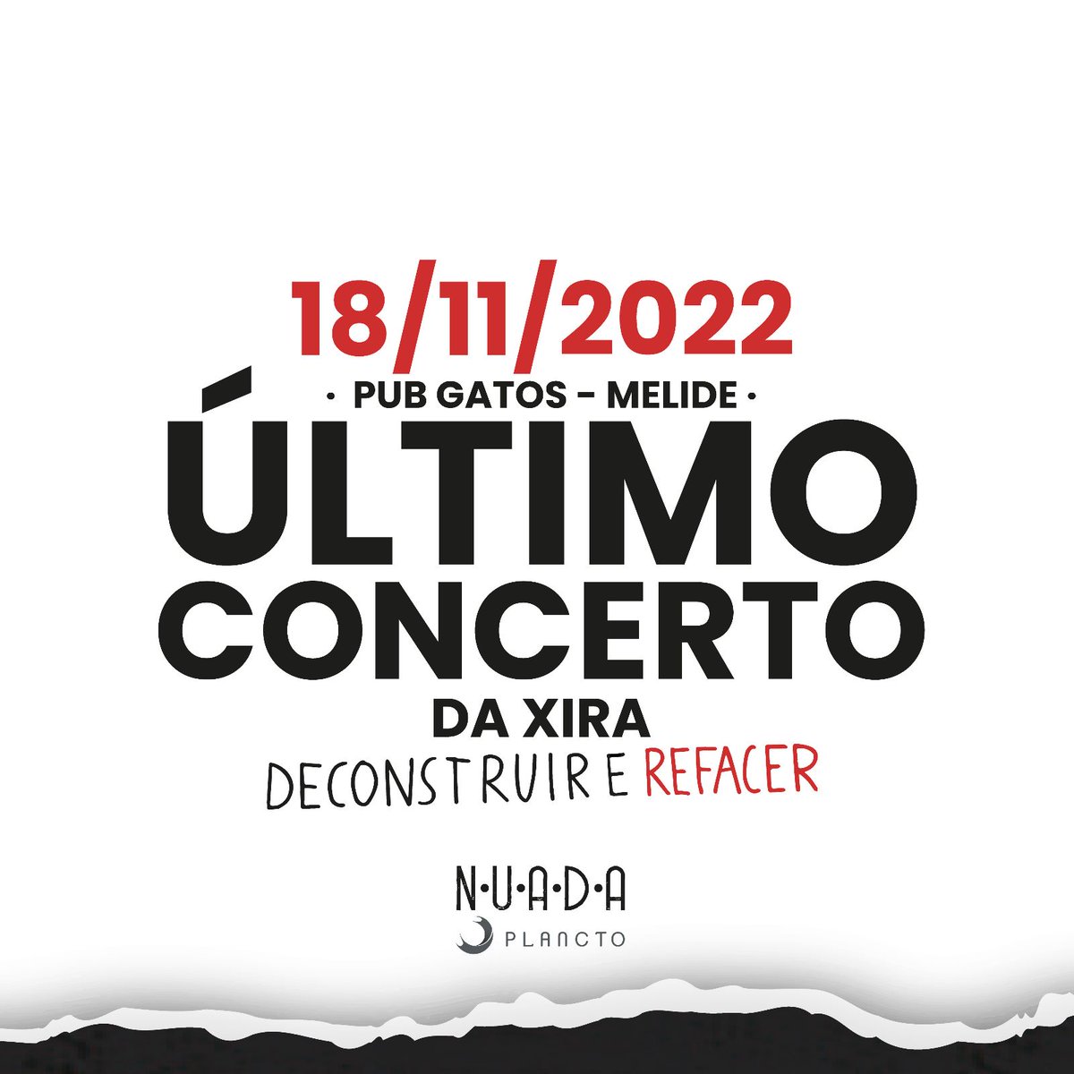 nuadagz's tweet photo. Este venres pasamos polo Gatos para despedir os escenários por un breve tempo, mentres cocemos novos temas para renovar o repertório. Non faltes! 🔥 https://t.co/3r2hux5PTy