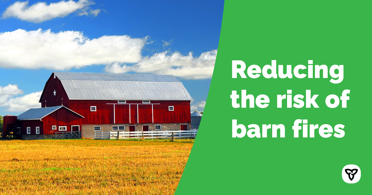 AgricultureON's tweet photo. Prevention is key when it comes to barn fires. These resources can help you determine risk areas in your operation and provide guidance for reducing the risk of barn fires.
Learn more: https://t.co/yNMw0EuFat
#OntAg #ruralON #barnfires https://t.co/wsHXpGrn4B