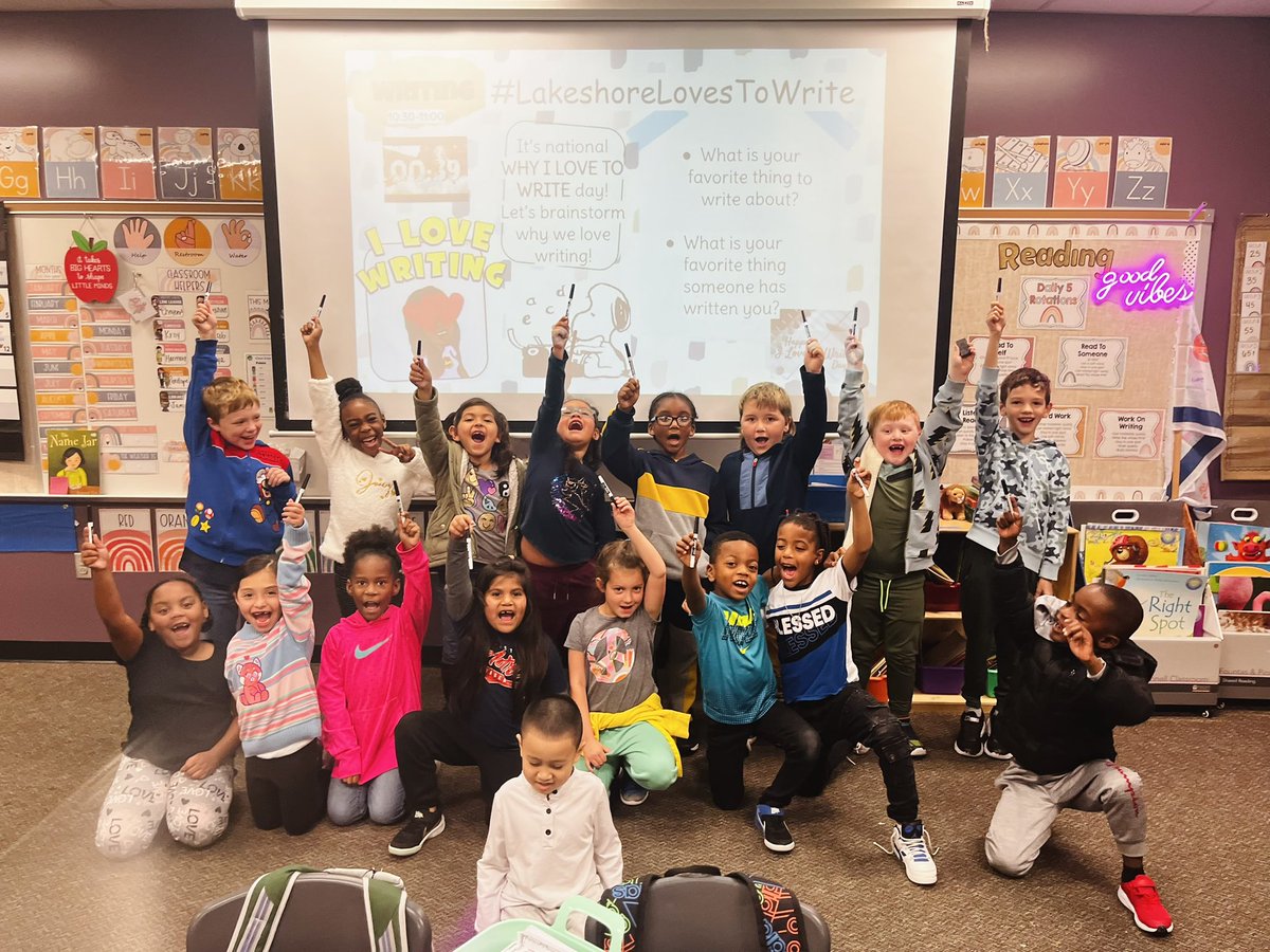 msjackson_LSE's tweet photo. So we heard it was #NationalILoveToWriteDay…so we wrote our favorite things to write about on the TABLE!!! So much fun expressing our love for writing! ✍️❤️📝 #LakeshoreLovesToWrite #LeopardSpotting #WritingRockstars https://t.co/lgjqN8DTJ5