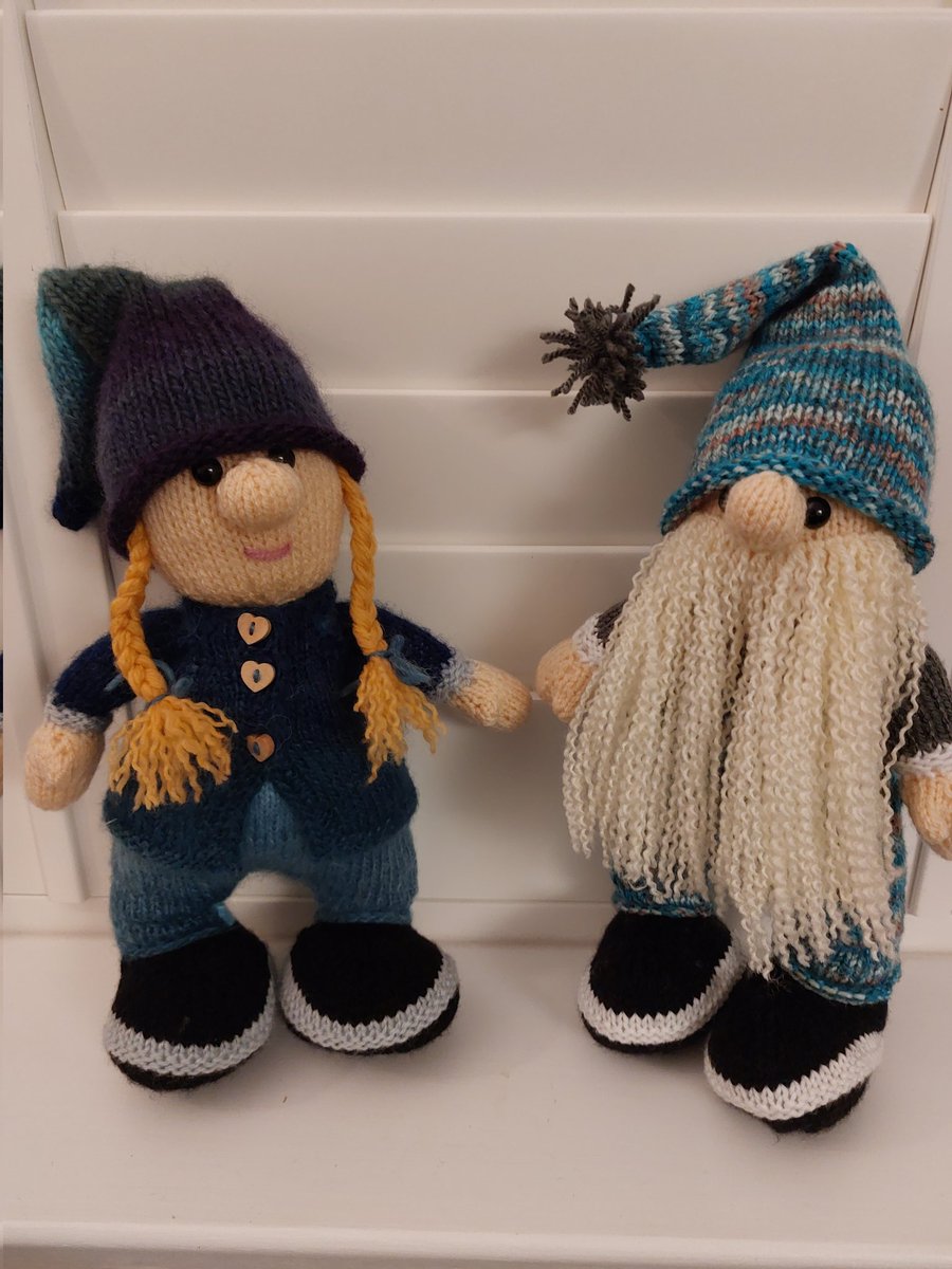Knitted myself  two new Gnomie friends.  Fun to make.