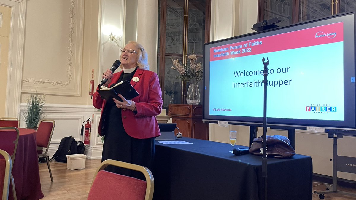 gonzagaflopes's tweet photo. Great to take part in the interfaith week  and more specifically in the interfaith supper organised by Newham Council. Encouraging words from Canon Ann Easter and Sir Stephen Timms. https://t.co/XS3OaDEyzw