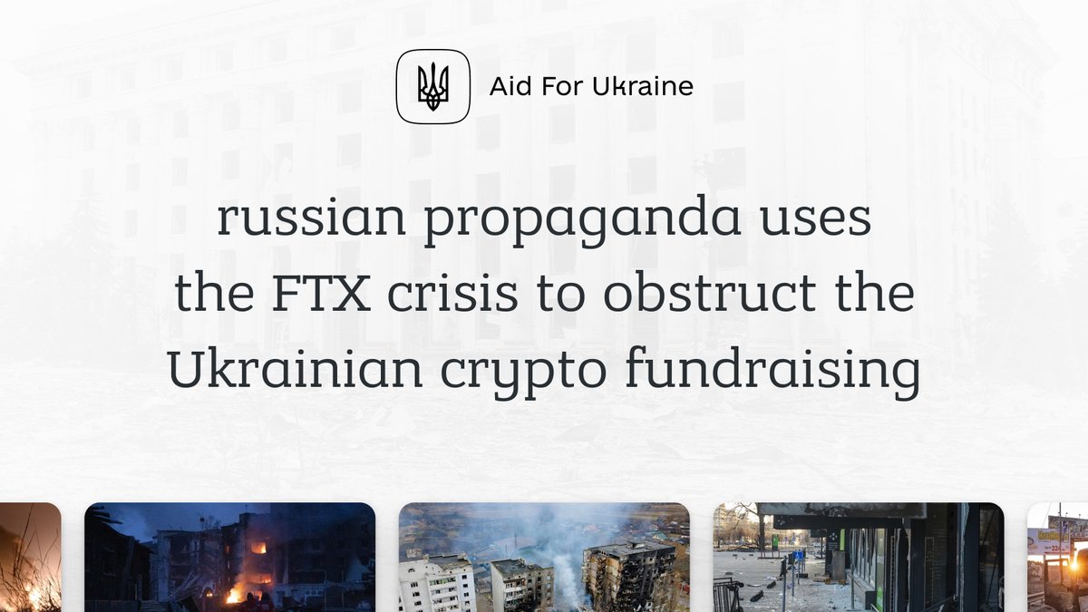 We will never agree with all the alleged accusations around the FTX case.  We hate to be distracted from our main goal right now — fighting for the  peace and our people —