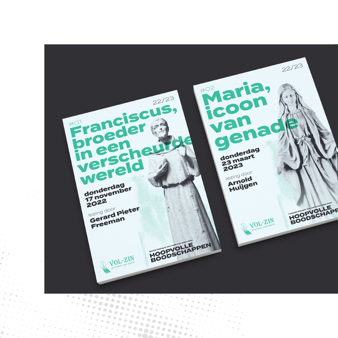 Rubenski_7's tweet photo. Promotiemateriaal ontworpen voor Vol-Zin. Inspirerende lezingen van sprekers over het thema: Hoopvolle boodschappen. #huisstijl #visualidentity #graphicdesign #design #vormgeving #lezingen #sprekers #zinvol #zingeving https://t.co/fB1CZ1tvwh