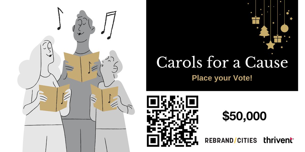 .<a href="/Thrivent/">Thrivent</a> is giving $50K away to local Detroit organizations for “Carols for a Cause!” Help our organization, <a href="/RebrandCities/">Rebrand Cities</a>, win the prize of $15K. Voting is from 11/15 - 11/22. You can vote once, we are competing against 4 other orgs. Please vote at:  bit.ly/CarolCauseMI