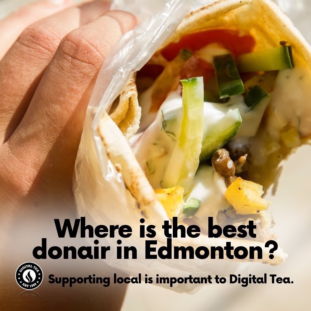 digitaltea's tweet photo. We’d love to hear from you! Where can one find the BEST donair in #yeg? Tag them here! 🌯🌯🌯
#digitaltea #yegfood https://t.co/38ULfdkerg