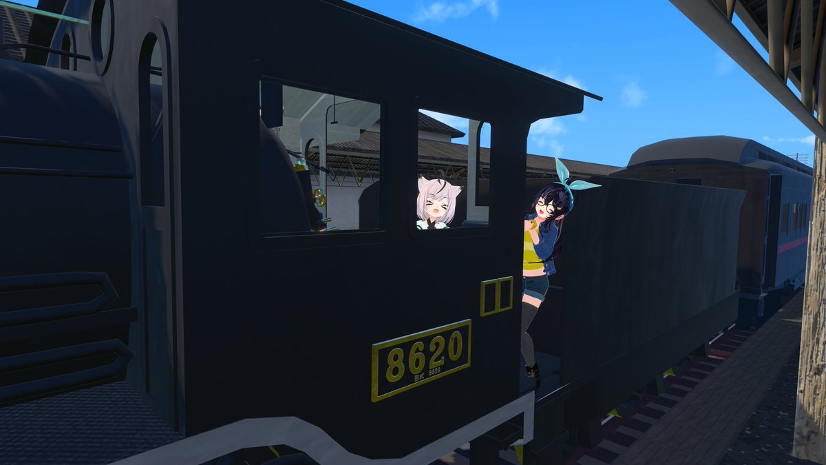 ganero17's tweet photo. 昨日の #VRChat
定例サバゲー #VSGF にお邪魔とシルちゃんの華麗な機関車運転に揺られてきました~
今日は休肝日&今日からまた出張です https://t.co/uO5OwAiZLz