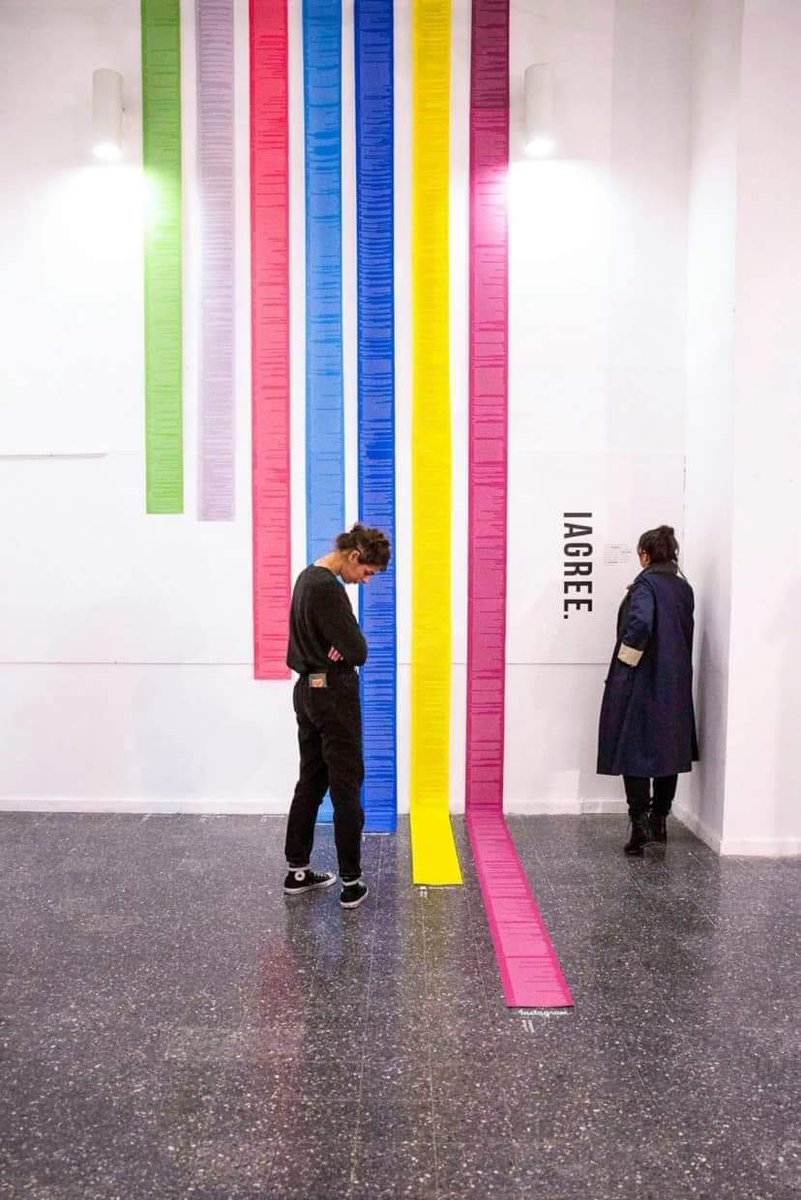 MemoryMoggi's tweet photo. Designer #DimaYarovinsky is the author of this work depicting what each of us has accepted without reading by entering the world of social media. From left to right, the terms and conditions of: WhatsApp, Google, Tinder, Twitter, Facebook, Snapchat and Instagram. https://t.co/f43AiK1w41