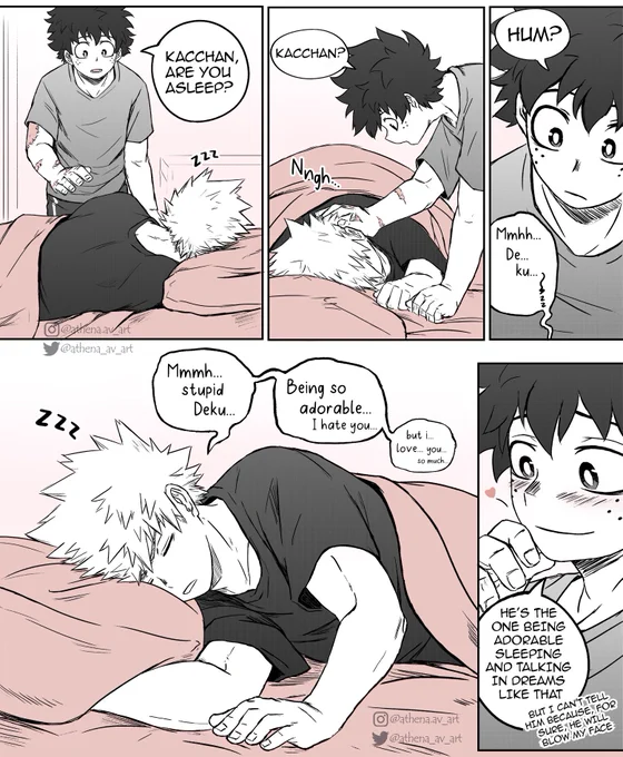 Quick lil comic for today 💚🧡 Like every month, my traditional sleeping drawing 😌💤 I'm curious... otherwise, if Deku is the one sleeping, what would he say? And what would Kacchan's reaction be?
.
#BKDK #bakudeku #ktdk #Izuku #Bakugou #bakugoukatsuki #Deku #katsuki #Kacchan 