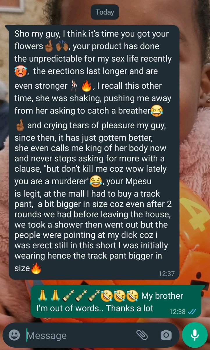 MokgethwaMacha1's tweet photo. Mpesu is a 100% natural herb that helps boost libido, reduces early ejaculation, weak erection and boosts energy.. It has no known side effects whatsoever..

Toll free ☎️ 061 086 7237 
📍 Pretoria, Jozi, Witbank, Durban, CPT. Courier nationwide R60 (Overnight- 2 days) https://t.co/TPJMgKhCAZ
