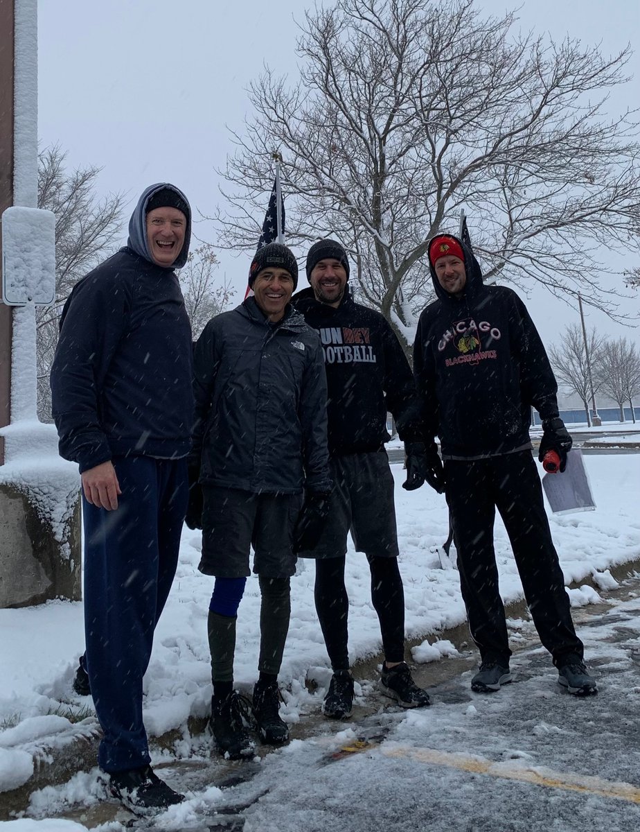 F3_Outpost's tweet image. Dilbert led 3 PAX for his sophomore Q.  He’s already an expert!  First real snow didn’t keep us from attacking the Gauntlet!