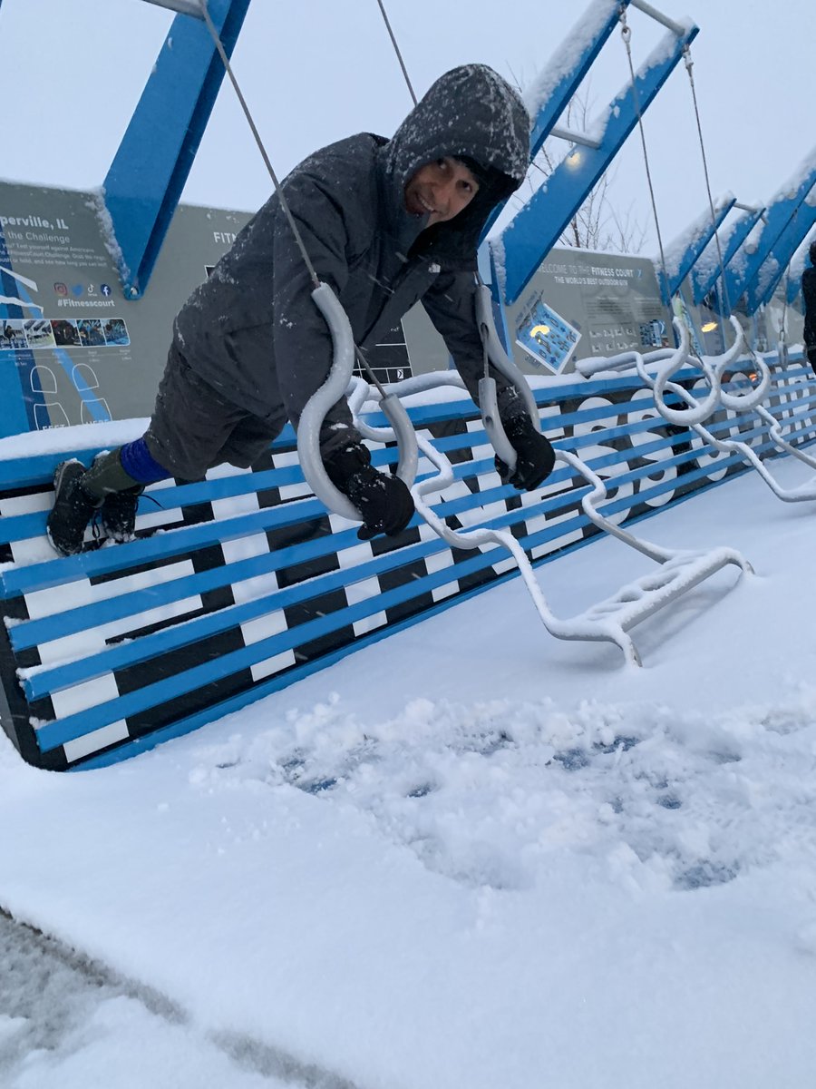 F3_Outpost's tweet image. Dilbert led 3 PAX for his sophomore Q.  He’s already an expert!  First real snow didn’t keep us from attacking the Gauntlet!