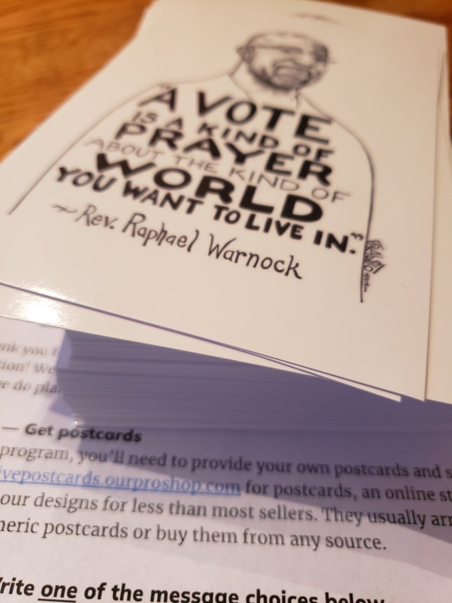 Today I have started writing postcards to Georgia voters. #GeorgiaRunoff