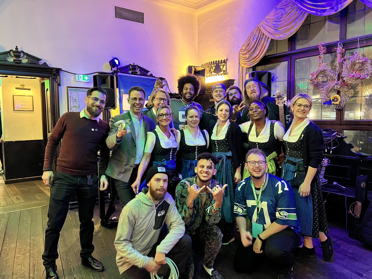Such an honor to play for <a href="/Seahawks/">Seattle Seahawks</a> greats and the <a href="/SeaHawkersGER/">German Sea Hawkers (SUPER BOWL CHAMPS)</a> - Munich has some amazing people, food, and vibes 🗣💯🇩🇪🎥 Great to see music &amp; sports bringing people together internationally 🌎💚💙 #MLBEuroTour22
