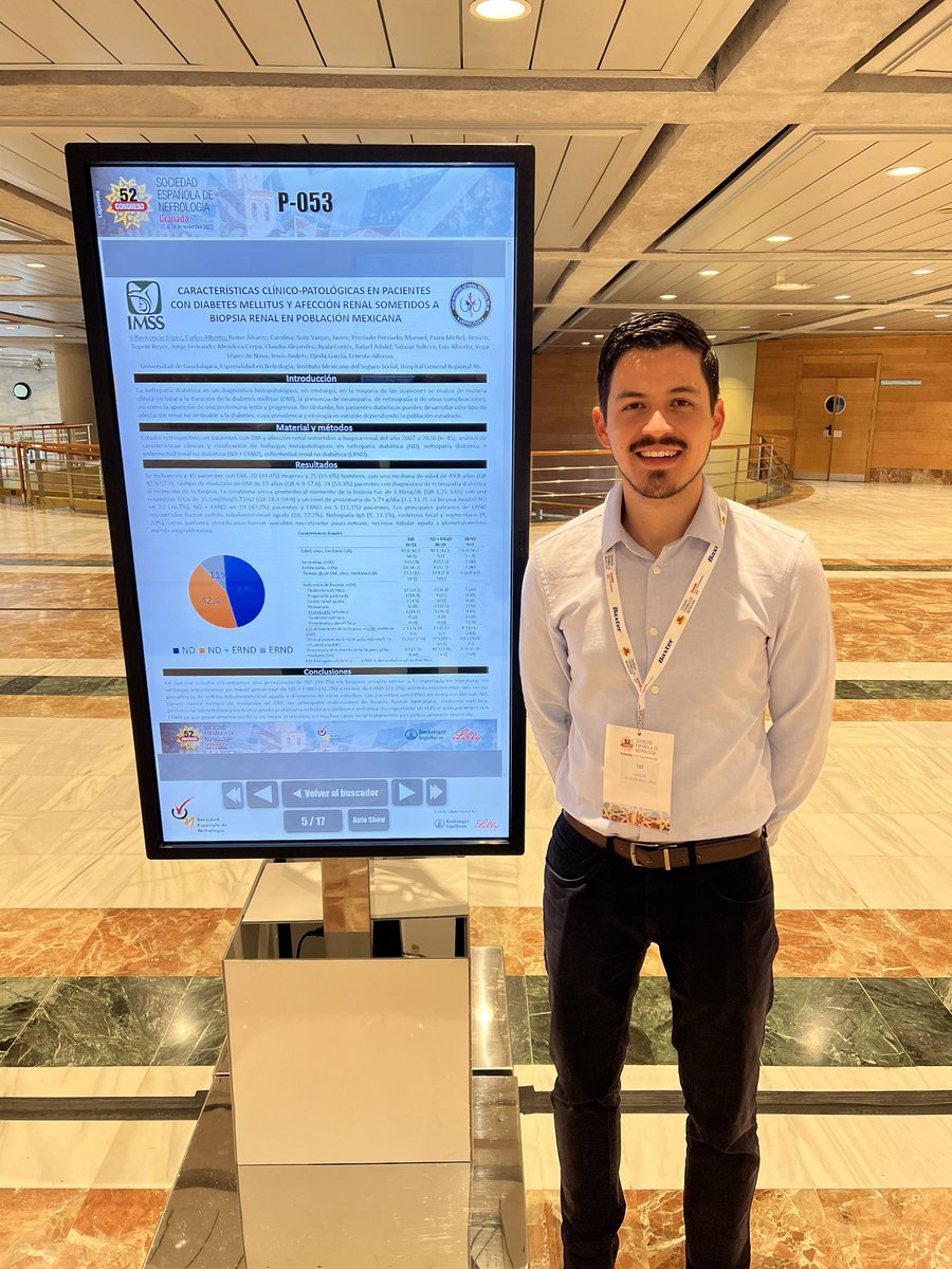 nefrohgr46's tweet photo. Participación de residentes de Nefrología del @nefrohgr46 🇲🇽 en el 52 Congreso de la Sociedad Española de Nefrología 🇪🇸 @SENefrologia #Senefro22 ¡Enhorabuena! @Nephroaholic @eaojedag @LuisAlb02264132 @adalidbienpadre https://t.co/qUrFLmBT0v