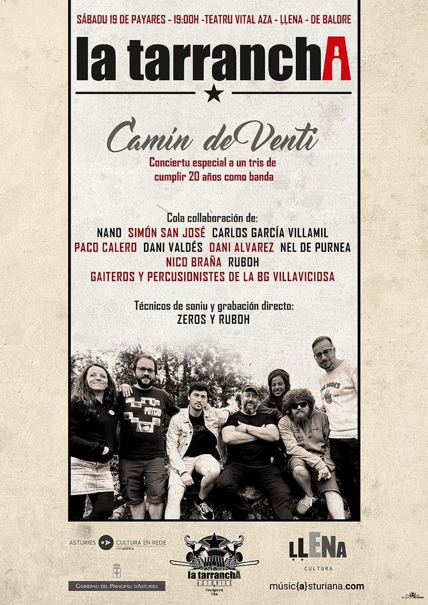LenaCultura's tweet photo. 👀Sábadu 1️⃣9️⃣ de payares, 🎶#conciertu 🎵 muí especial #CAMÍNDEVENTI con #LaTarrancha 🔝🔝
@AgendaCulturaPA
@musicasturiana
Nel #TeatruVitalAza
🕖 19:00 h.
➡️ Accesu ḷḷibre
#AsturiesCulturaenRede
#Ḷḷenadestíncultural #CulturaḶḷena #ConciyuḶḷena #Asturies https://t.co/TFaWe98WzO
