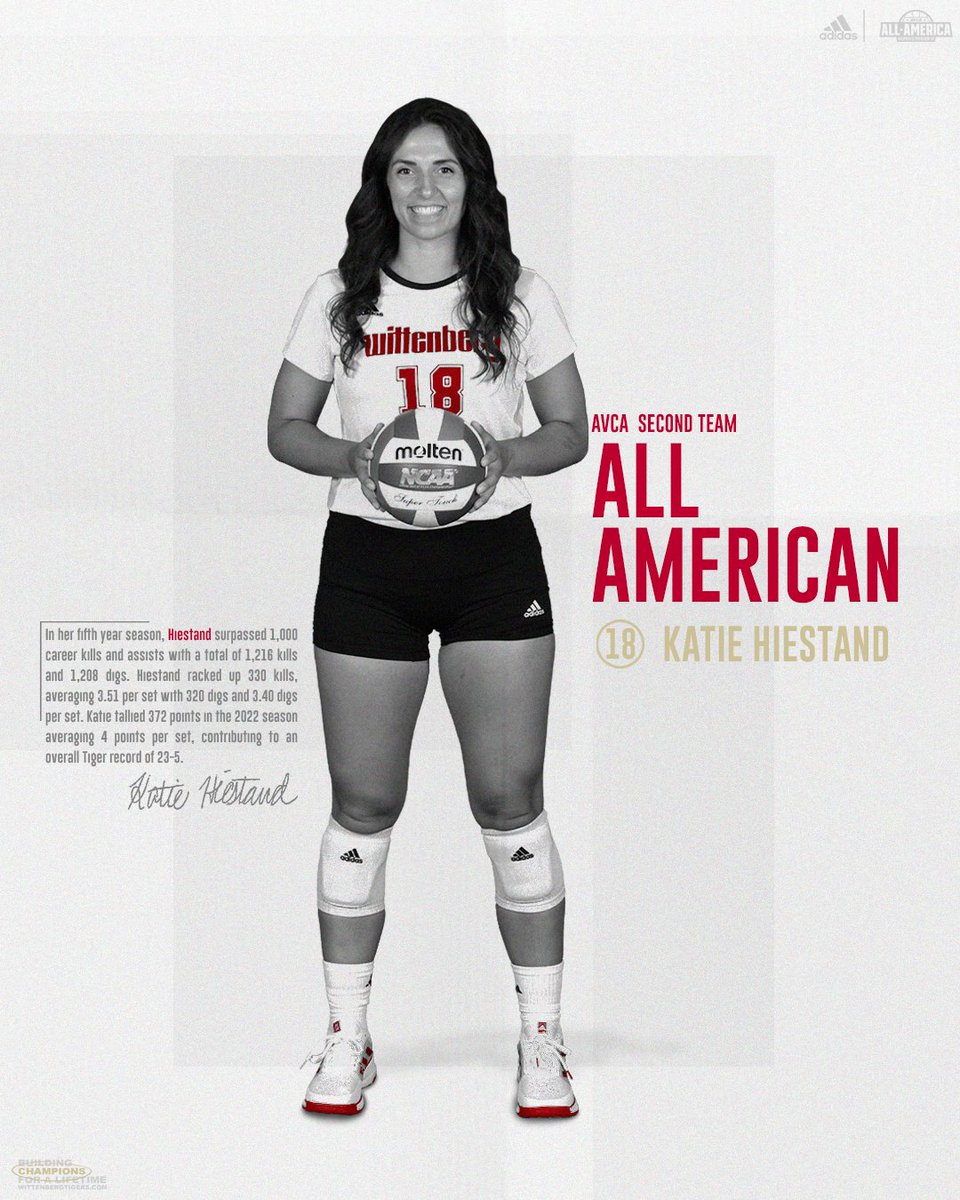 WittAthletics's tweet photo. 𝟮𝟬𝟮𝟮 𝗔𝗩𝗖𝗔 𝗗𝗜𝗩𝗜𝗦𝗜𝗢𝗡 𝗜𝗜𝗜 𝗔𝗟𝗟-𝗔𝗠𝗘𝗥𝗜𝗖𝗔𝗡𝗦

@witt_wvb adds three Tigers to the All-American list with Tyler Linkhart being named First Team, Katie Hiestand receiving Second Team, and Mack Ricketts earning Third Team honors! #TigerUp https://t.co/HIWV40HWQL