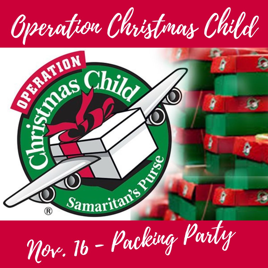mtairystudents's tweet photo. Can’t wait to pack some @OCC_shoeboxes boxes with YOU Wednesday night! We will be in the LifeCenter during our normal time from 6:30-7:30pm &amp; welcome anyone that would like to pack with us! 
•
•
***We will provide the boxes and the supplies to go in them; all we need is YOU!*** https://t.co/CTrwI2z6sm